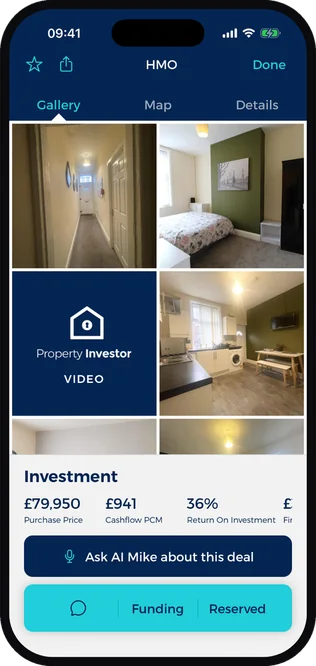 A property's photo gallery in the app
